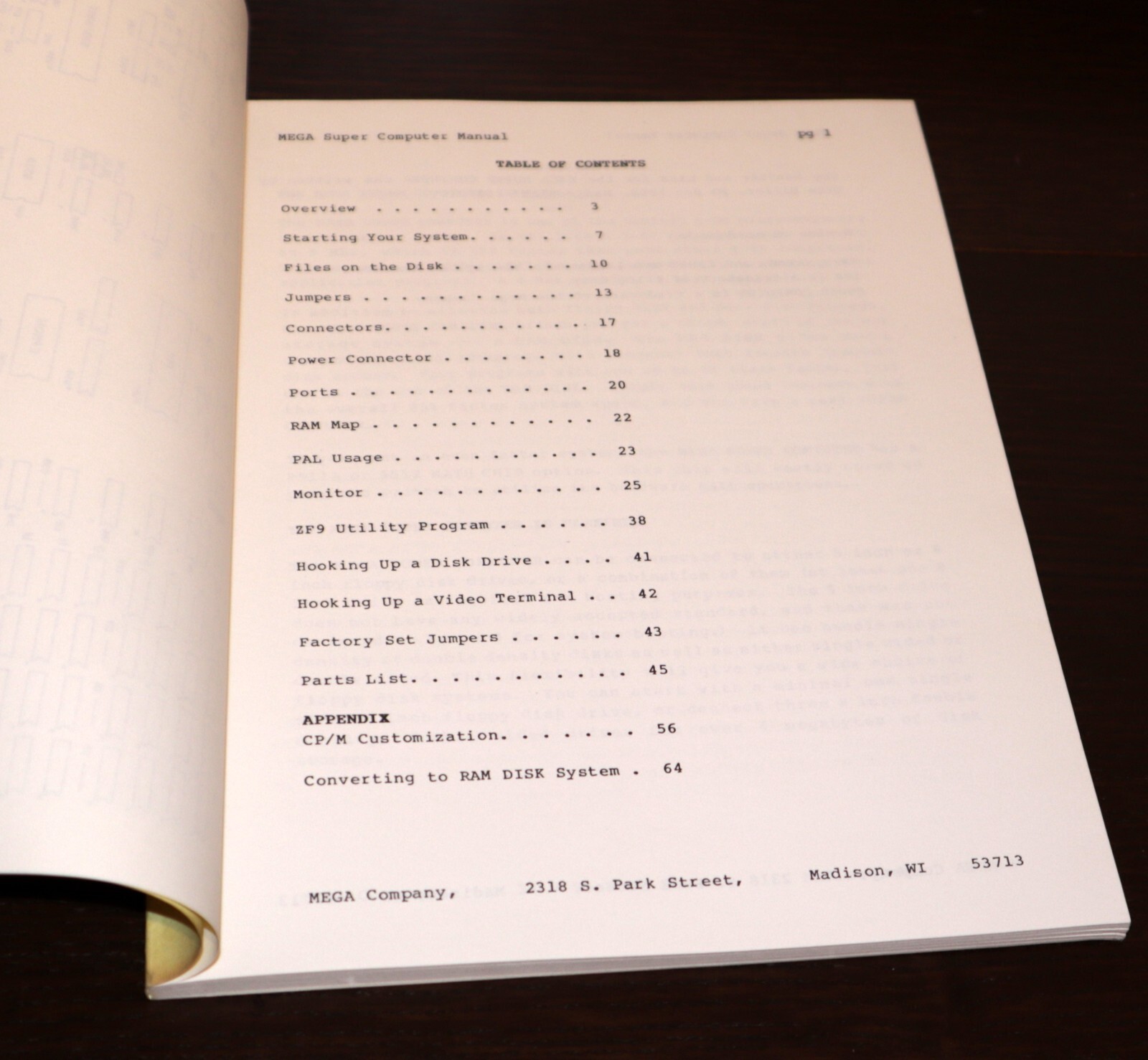 MEGA Co. Manual | *1980's* The Mega Super Computer Info Charts PC