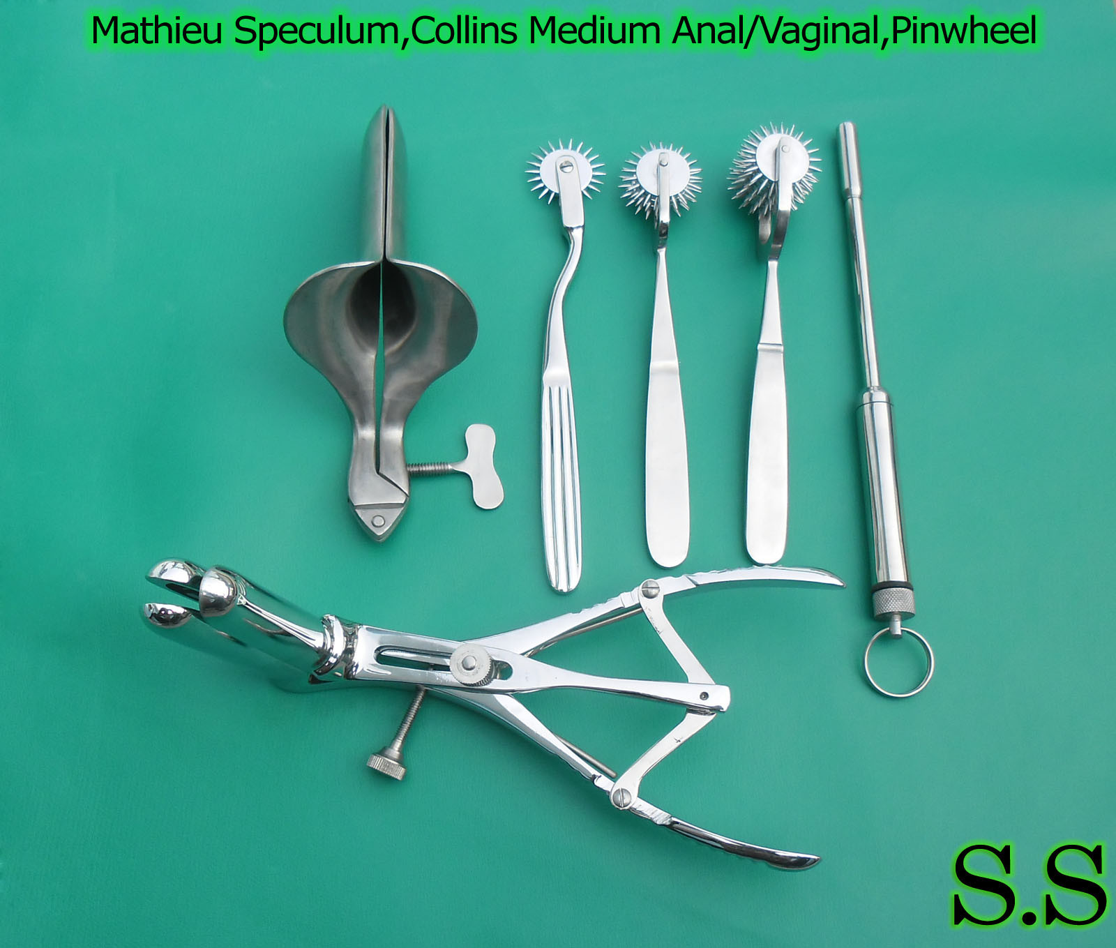 Mathieu Speculum,Collins Medium Anal/Vaginal,Pinwheel