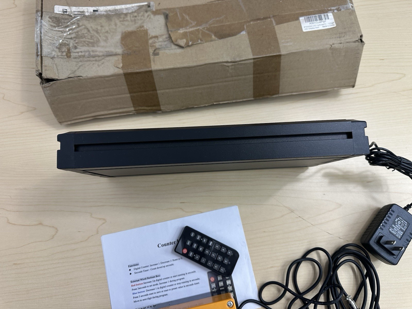 BTBSIGN Digital LED Counter Up/Down with Buttons & Remote 13”