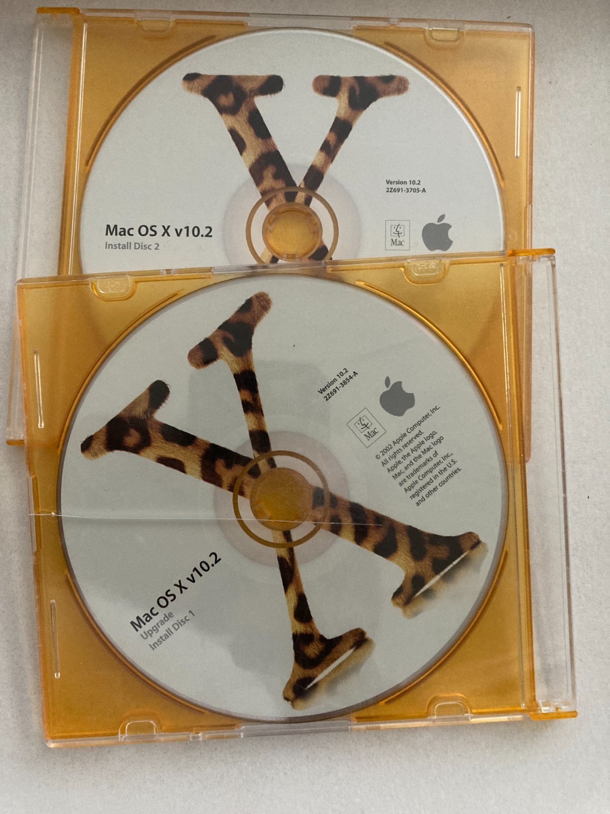 Mac OS X 10 v10.2 Jaguar Macintosh Upgrade Install Software Discs CDs 2002