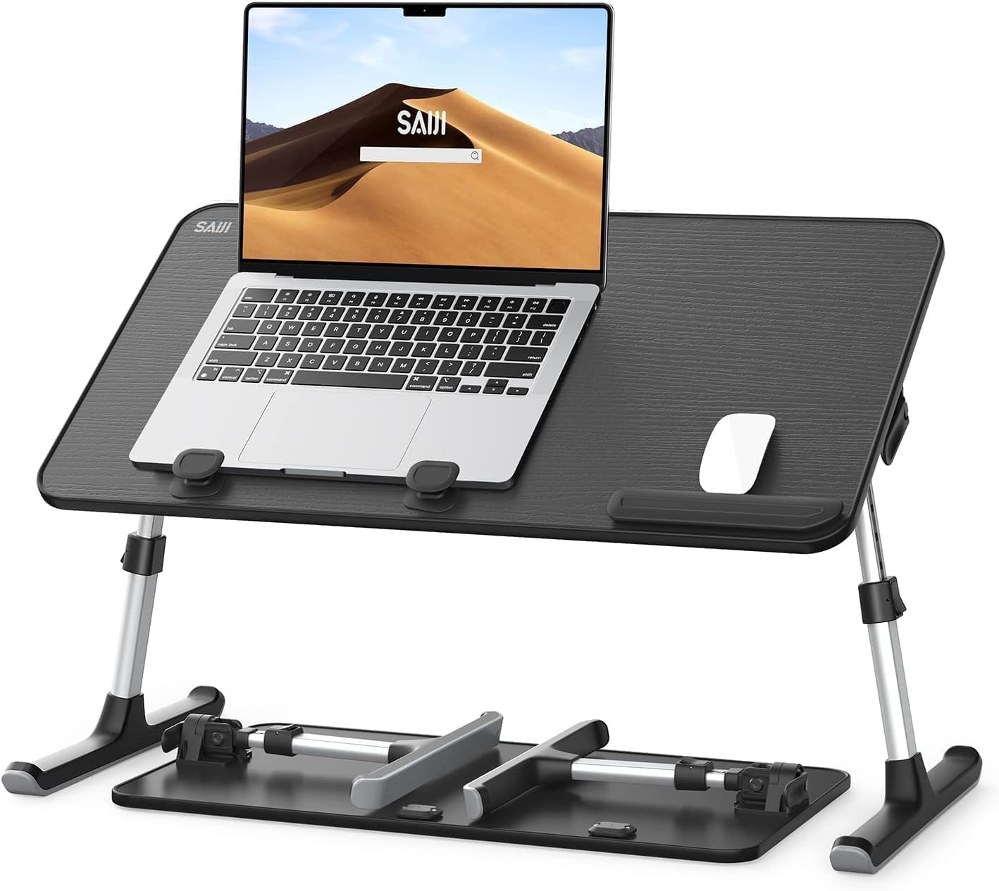 Height & Angle Adjustable Laptop Stand for Bed, Lap Desk Bed Tray Table, Light W