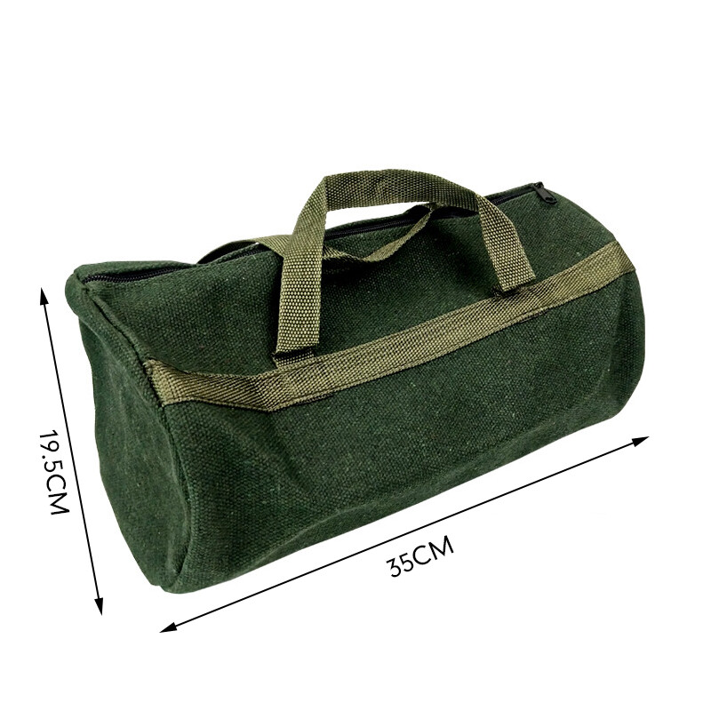 Durable Thick Canvas Pouch Tools Bag Storage Organizer Instrument Case Green