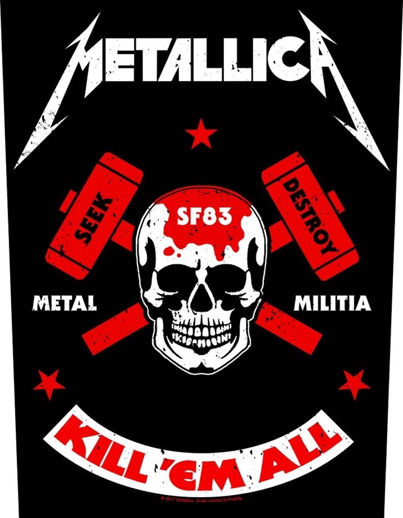METALLICA official XLG back patch - METAL MILITIA