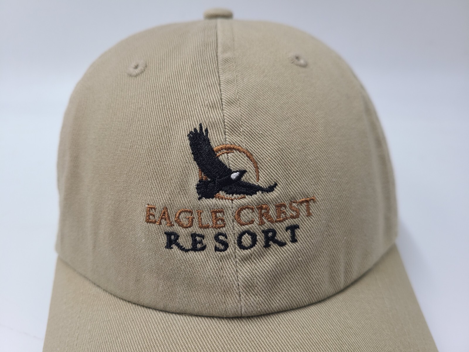 Eagle Crest Resort Golf Course Strapback Adjustable (Fits Small) Hat Cap Brown