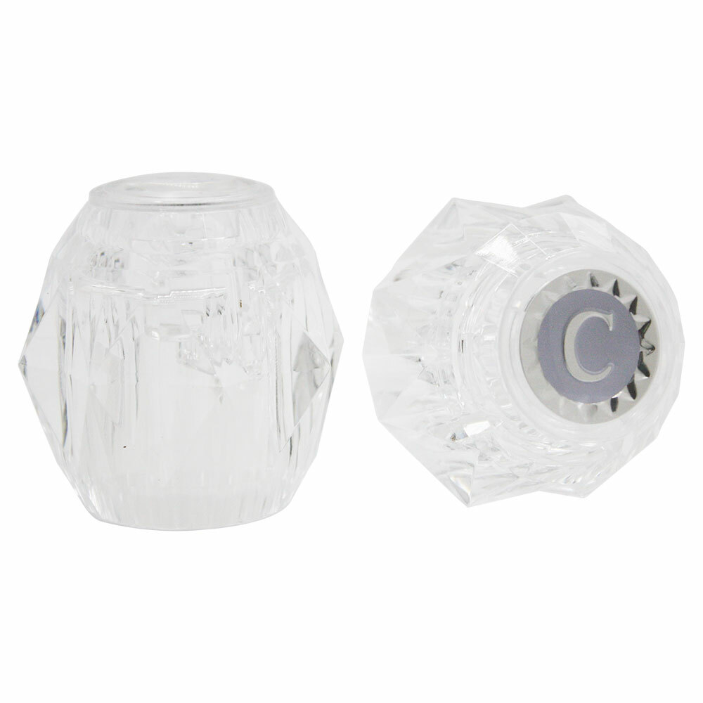 4401559 Moen Chateau Style Faucet Handles Set (Clear Acrylic) 6S-1H/C, 17326B