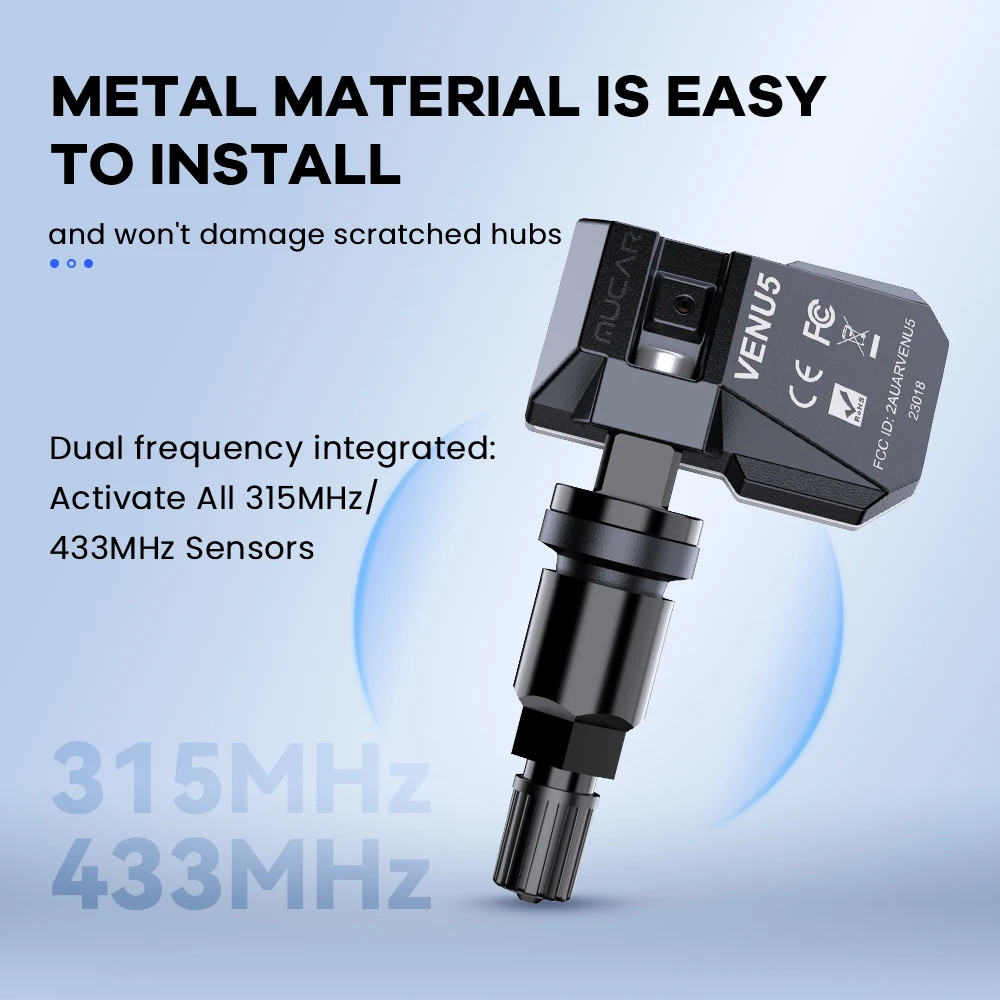 MUCAR VENU 5 4pcs TPMS Sensor Set Car Tire Pressure Sensor Work with Mucar 892BT