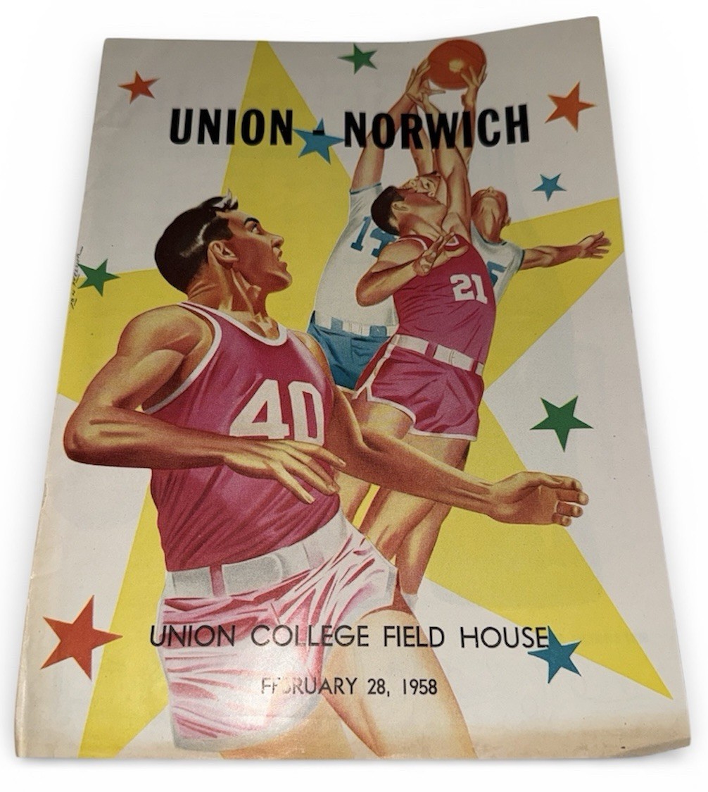 Vintage Norwich Vs. Union College Schenectady NY 1958 Basketball Program