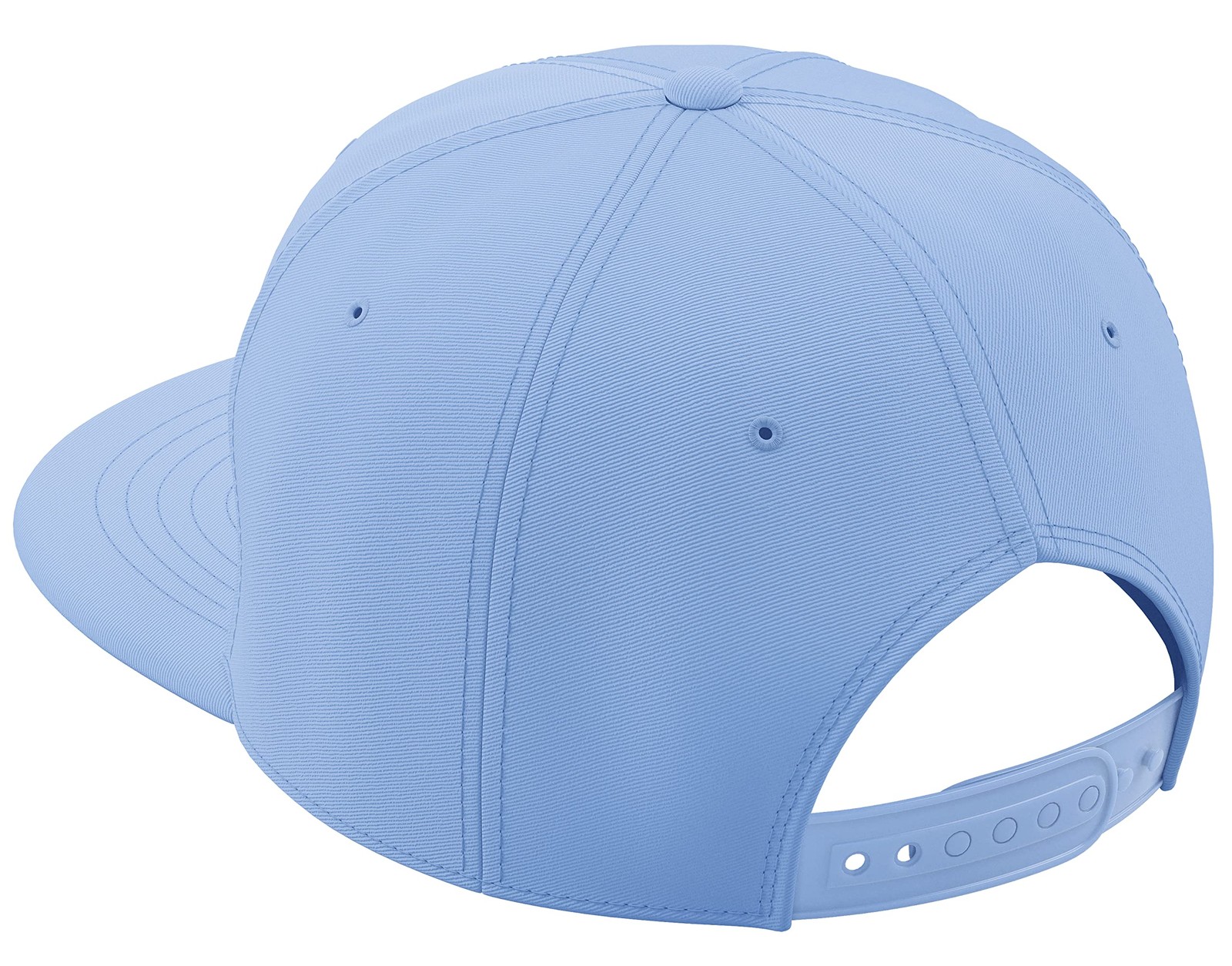 Daxton Classic Blank Snapback Flat Bill Visor Hat Cap One Size, Sky