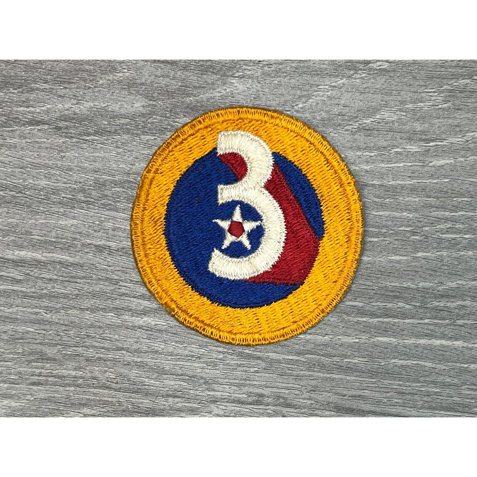Vintage US Army Air Force 3rd Air Force Embroidered Patch Winged Star Insignia