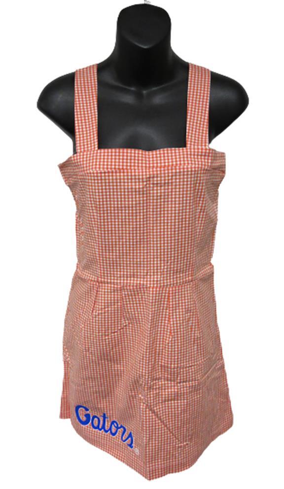 New Florida Gators Womens Size 2 Orange White Checkered Dress