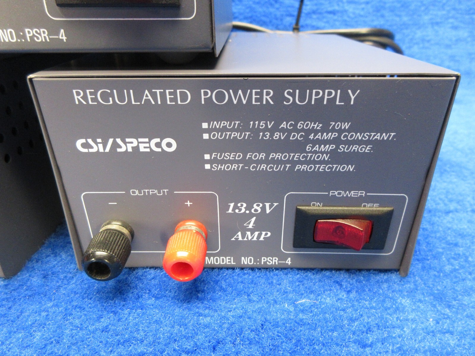 CSi/SPECO EMCO PSR-4 Regulated Power Supply DC 13.8V, 4 AMP classroom laboratory