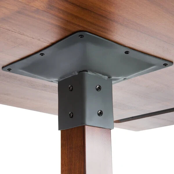 30" x 48" Rectangular Solid Wood Live Edge Restaurant Table Top in Walnut Wood