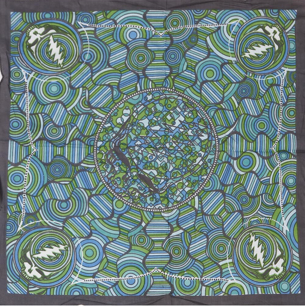 Grateful Dead Steal Your Face Bandana Stealie SYF Deadhead Sunshine Joy 22x22"