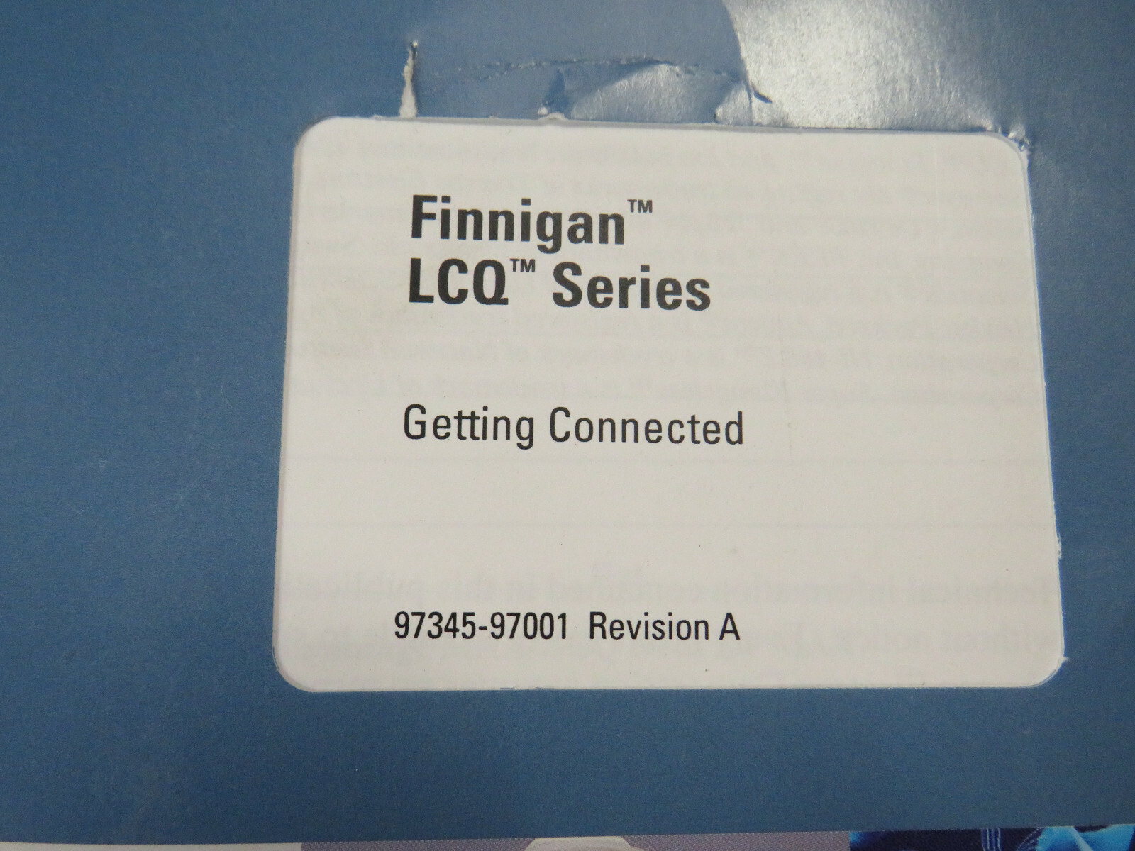 Thermo Scientific 97345-97000 Rev A Finnigan LCQ Series Preinstallation Guide