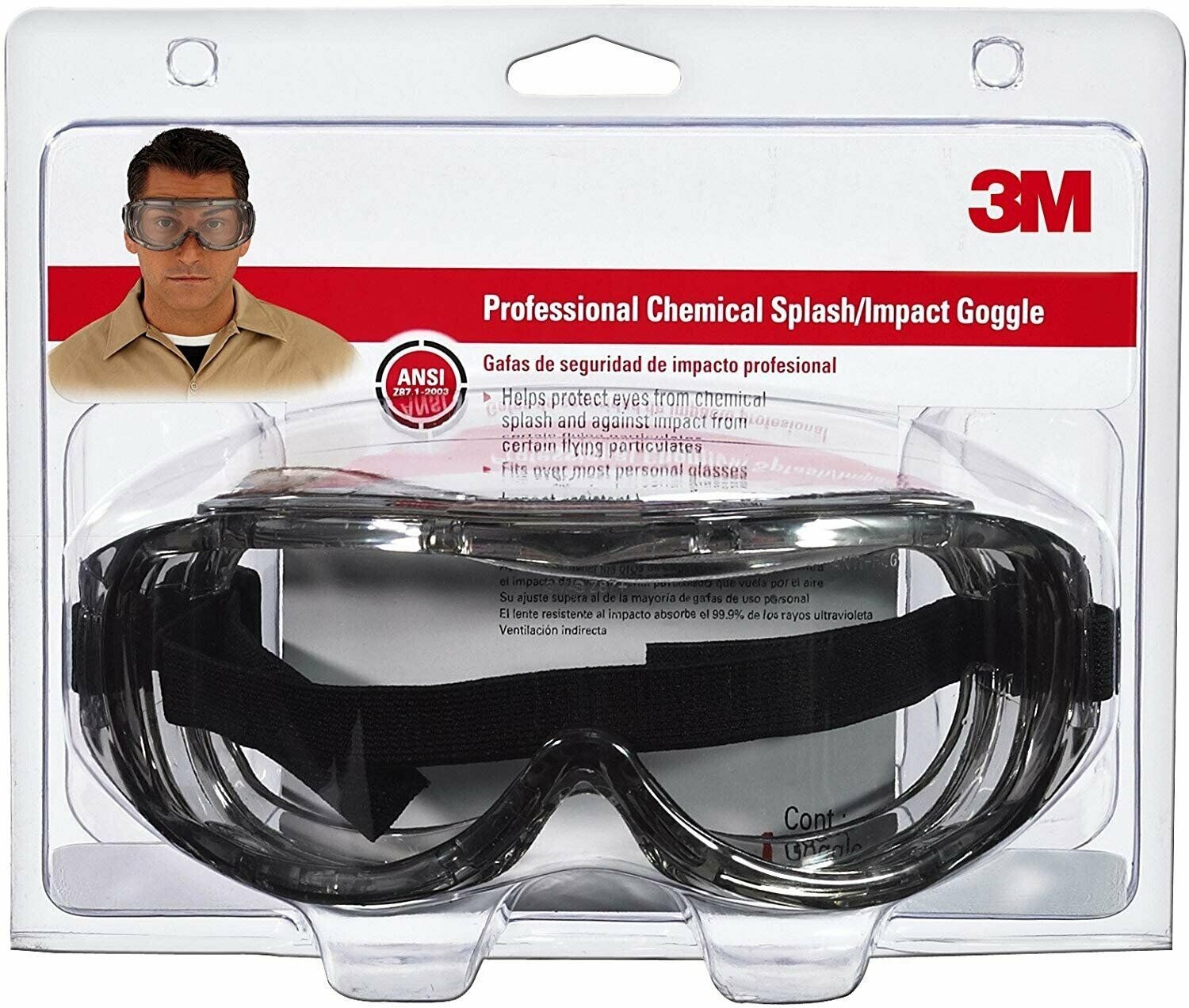 3M 91264-80025  Chemical Splash/Impact Goggle, 1-Pack