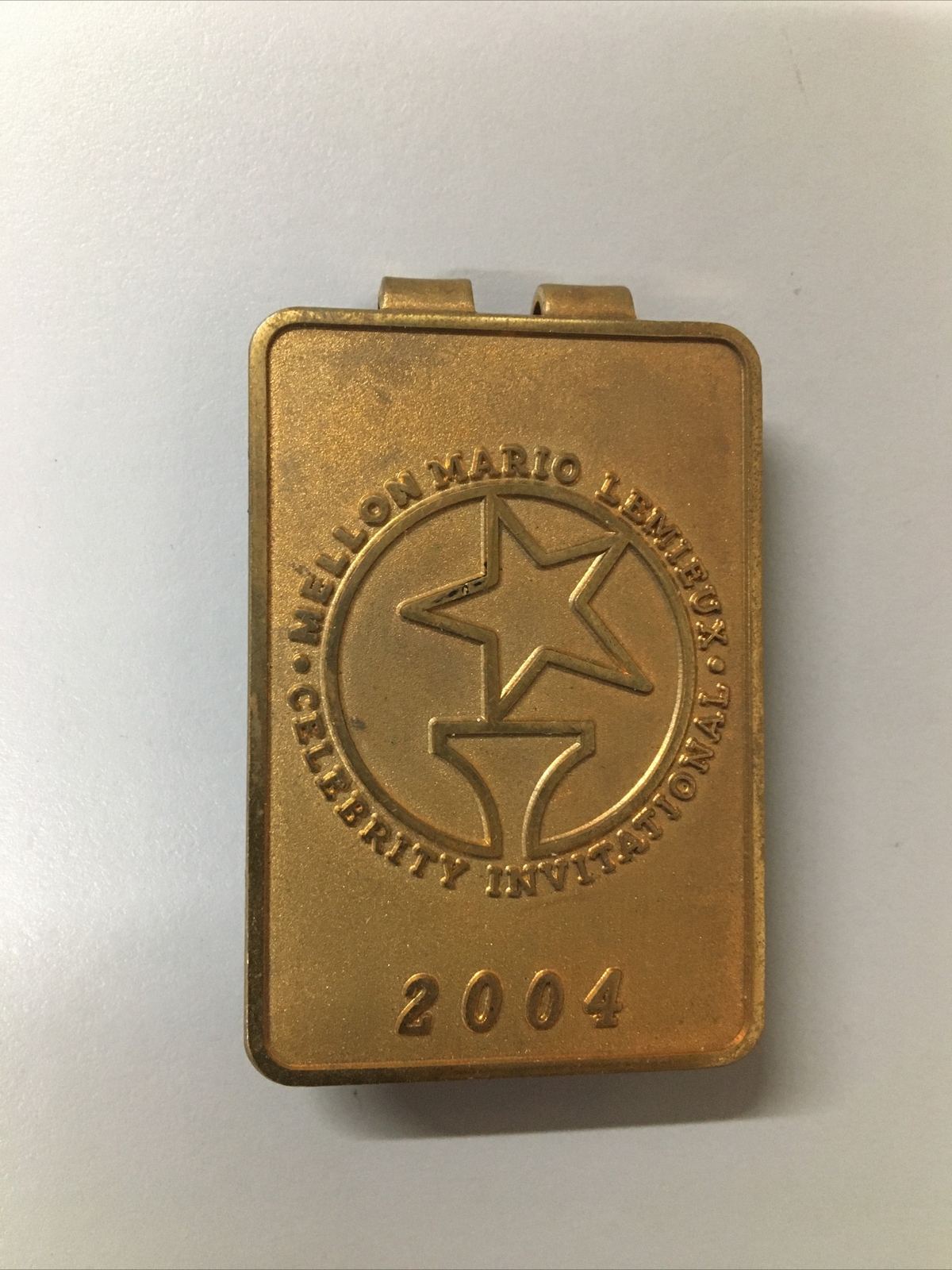Rare 2004 Mario Lemieux Mellon Celebrity Invitational Money Clip NHL Unfinished