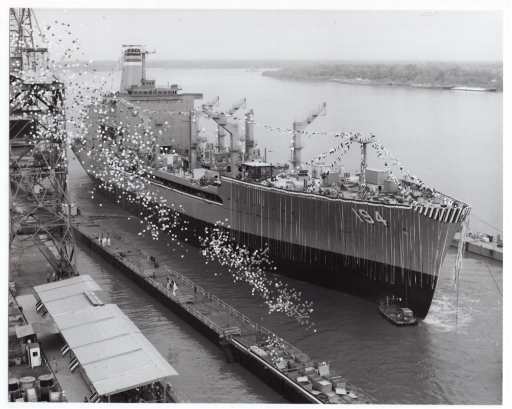 1991 Fleet Oiler T-AO-194 USNS John Ericsson at Avondale La. 8x10 News Photo