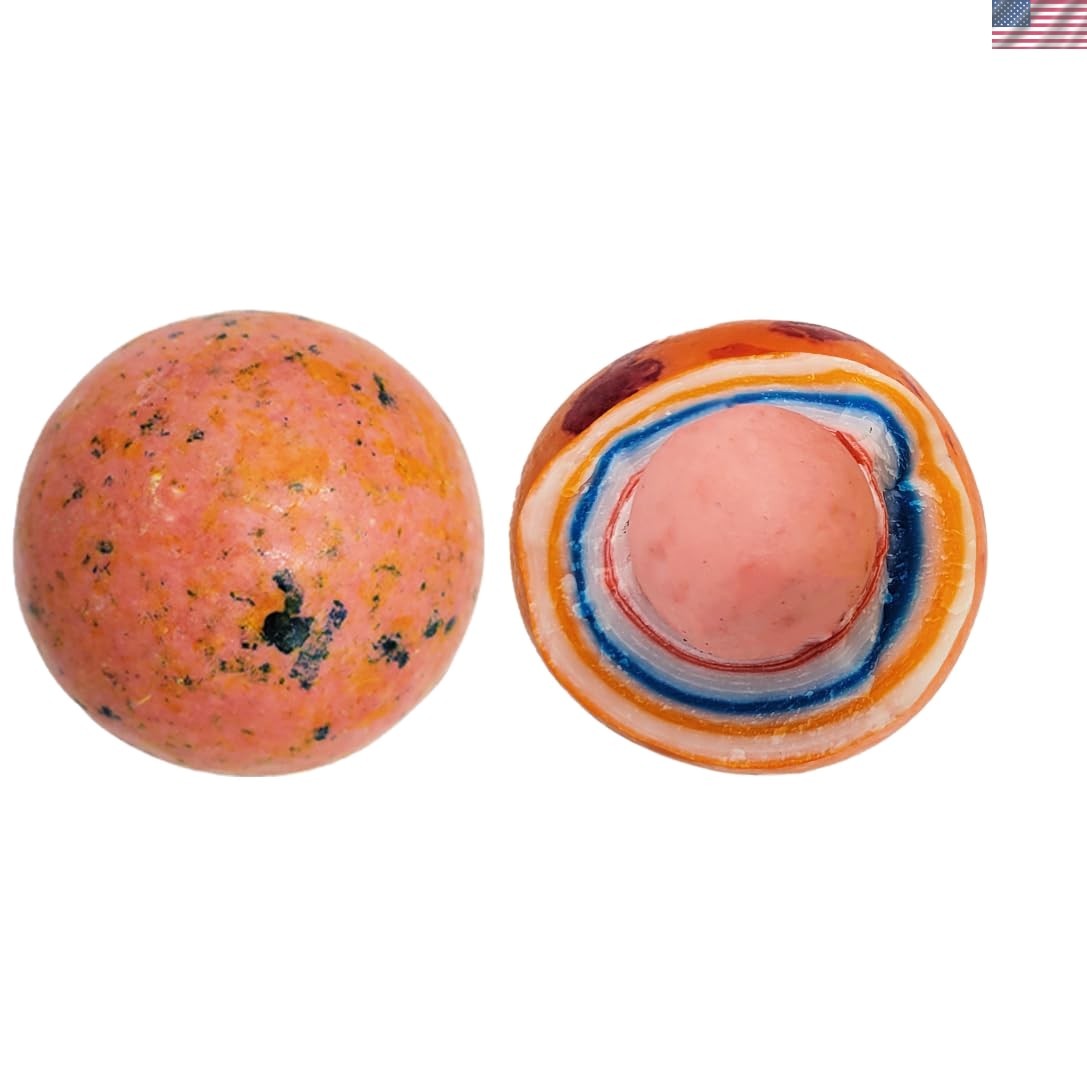 Vibrant 2.25in Psychedelic Jawbreaker with Sweet Candy Center - Perfect Treat!