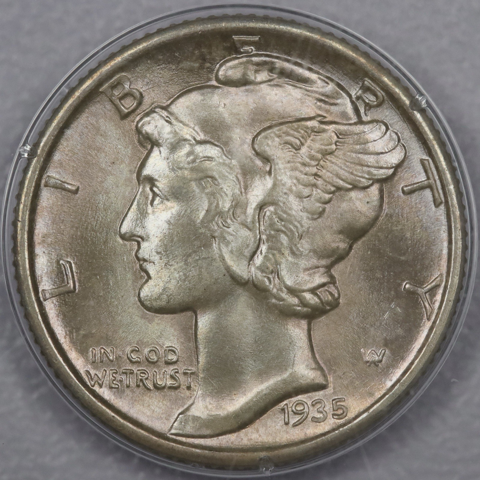 1935 10c Mercury Dime - PCGS MS 64 FB CAC Rattler