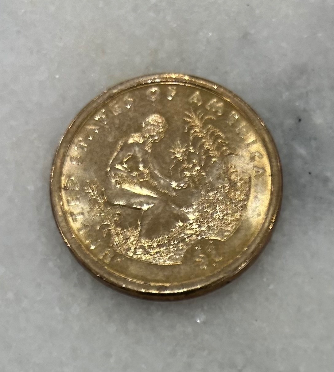 Rare Sacagawea Dollar Coin without Mint Mark or Date
