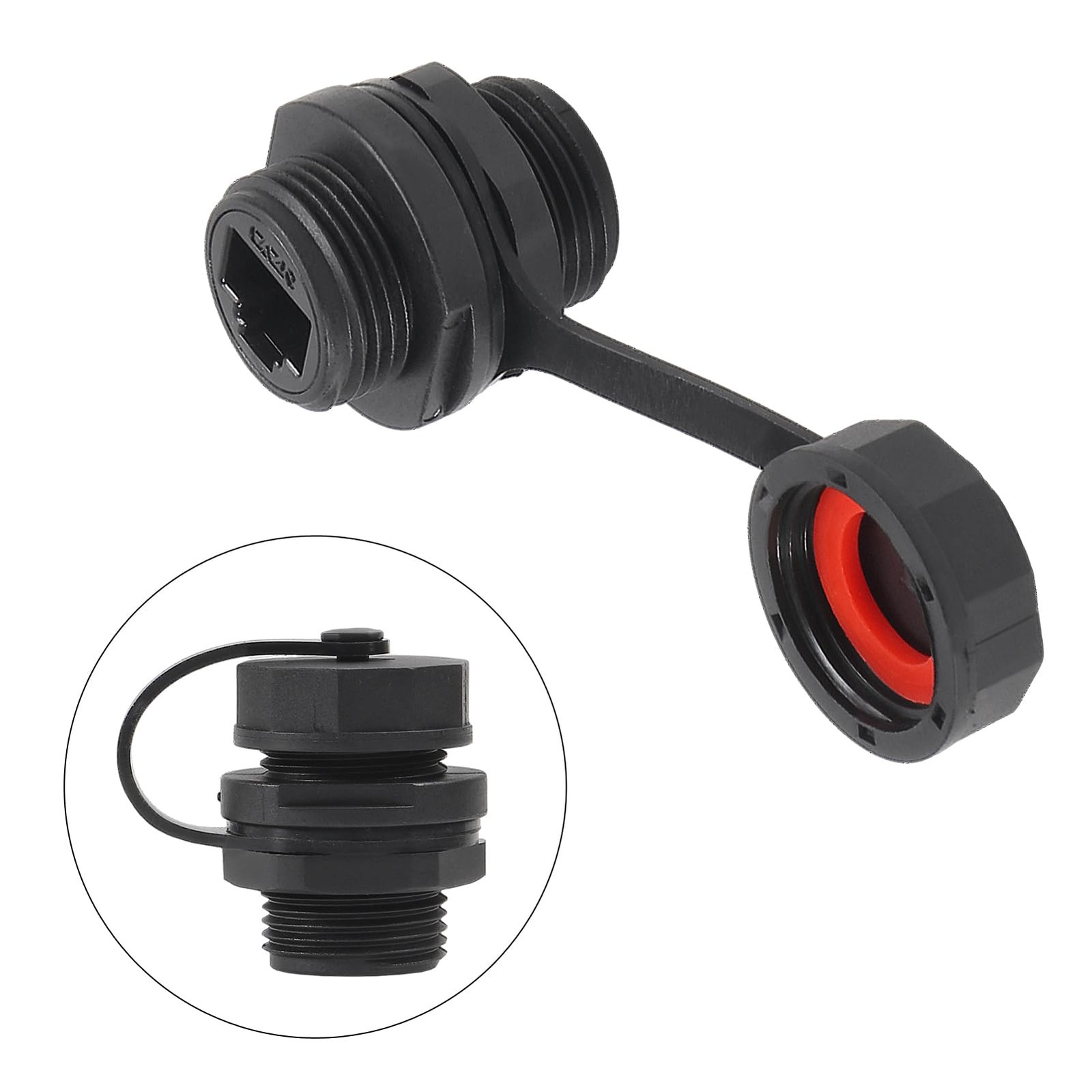 2Pcs RJ45 Shielded Panel Mount Connector CAT6A RJ45 Socket Cat5/5e/6/6E 8P8C