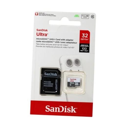 Ultra UHS-I/Class 10 Micro SDHC Memory Card With Adapter - SDSDQUAN-032G 32GB