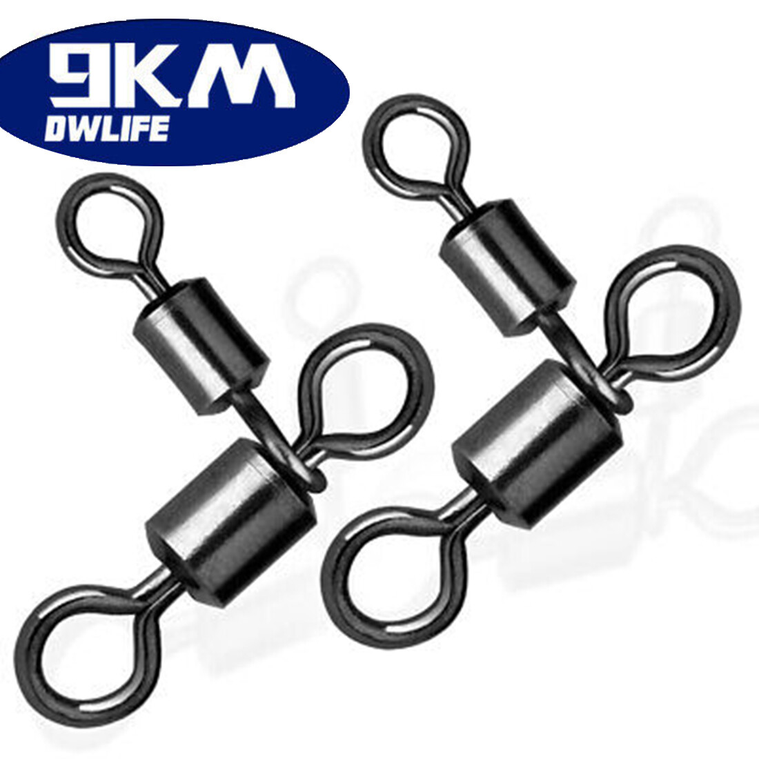 25Pcs 3 Way Swivel Crossline Swivel Fishing Lures Ring Trolling Catfish Rig