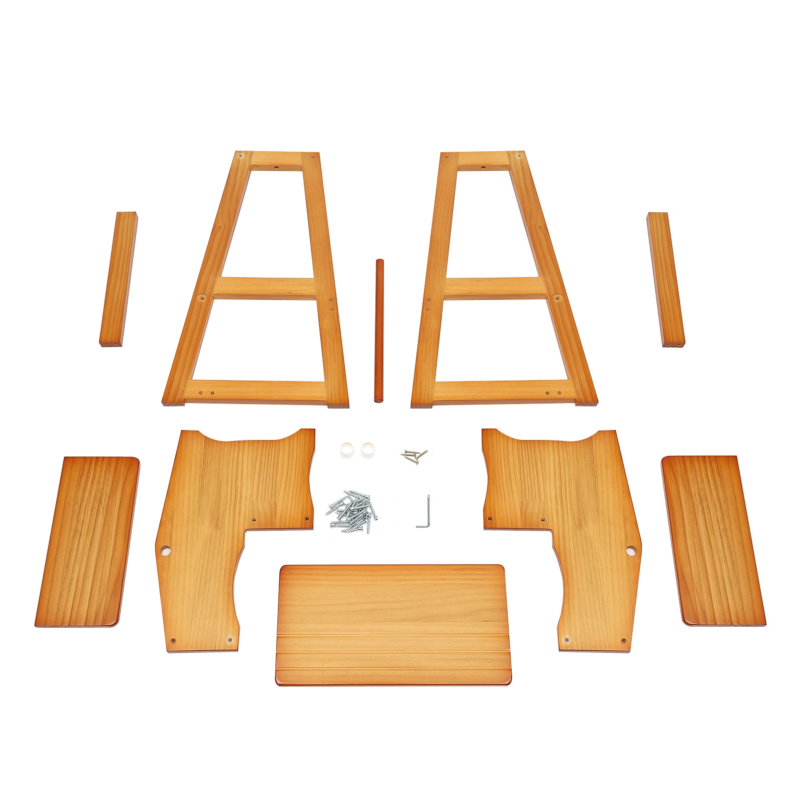 3-Step Folding Library Ladder Chair, Portable Multifunctional Step Stool