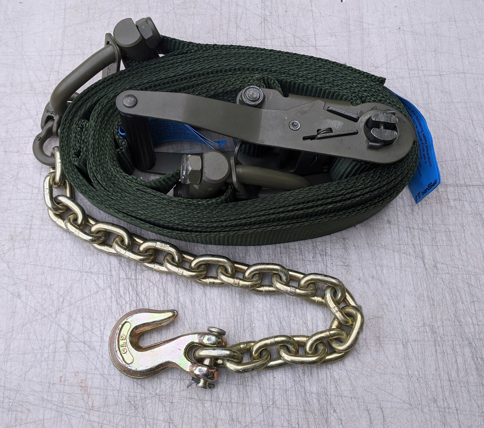 Spanset 6m 2500kg Load Restraint Ratchet Tie Down 50mm Defence Unimog G70