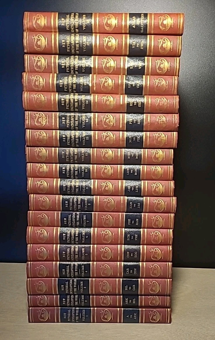 1956 The New Pictorial Encyclopedia Of The World COMPLETE Volumes 1 - 18