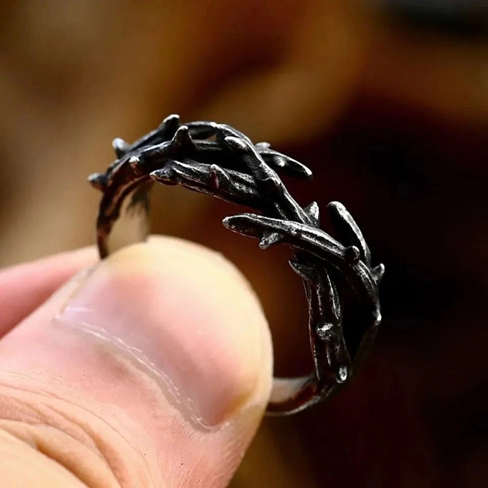 Stainless Steel Ring - Jesus Christ Crown of Thorns - Men's/Women