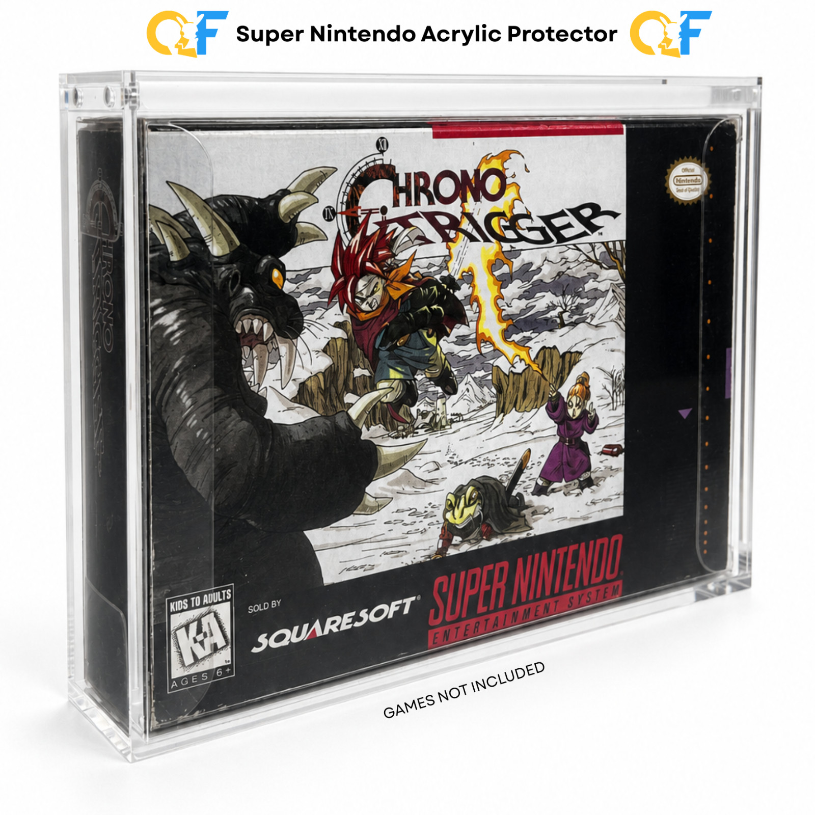 Acrylic Protector Super Nintendo SNES Game Boxes Display Magnetic UV Resistant