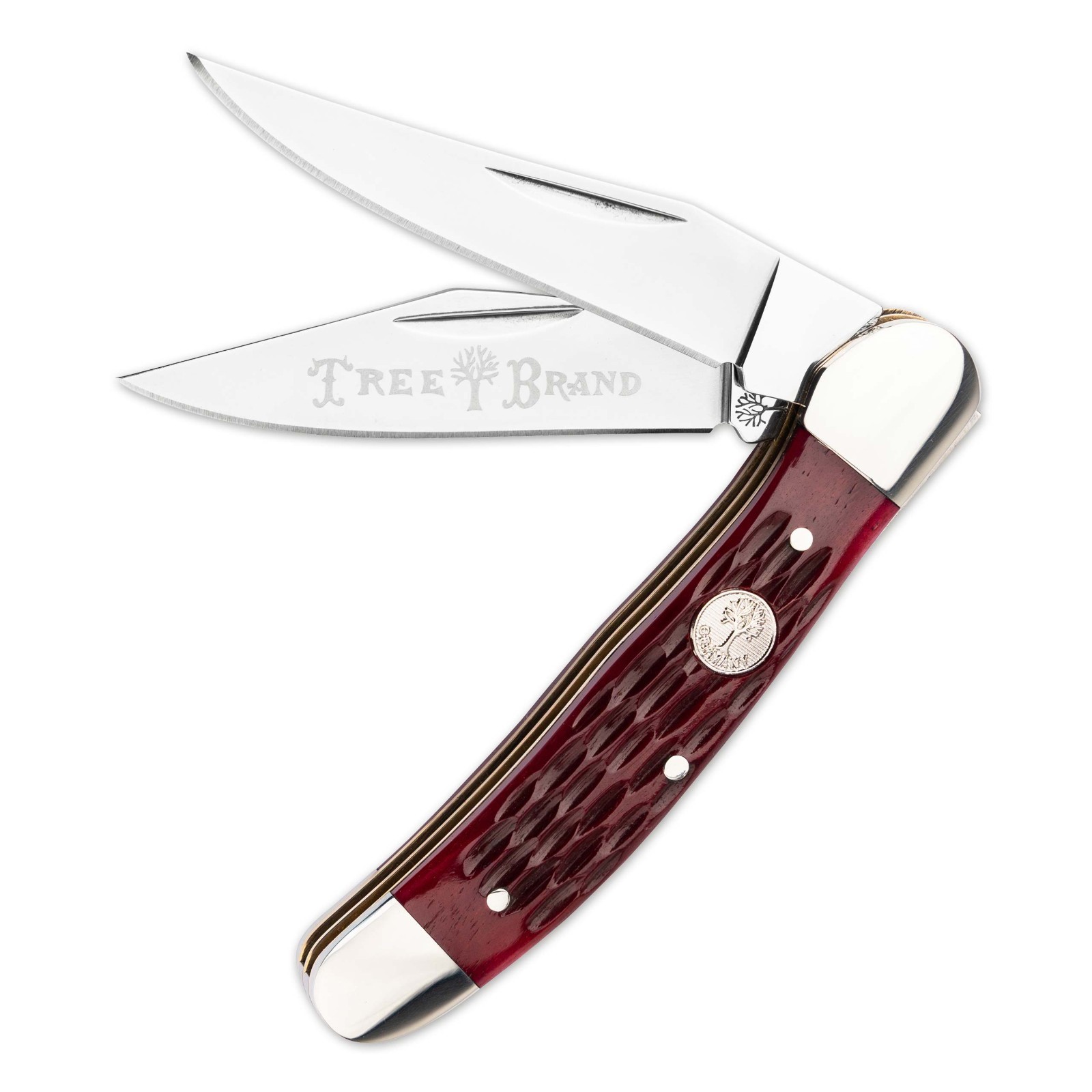 BOKER Treebrand Copperhead Jigged Red Bone Classic 2-Blade Folding Knife 110811