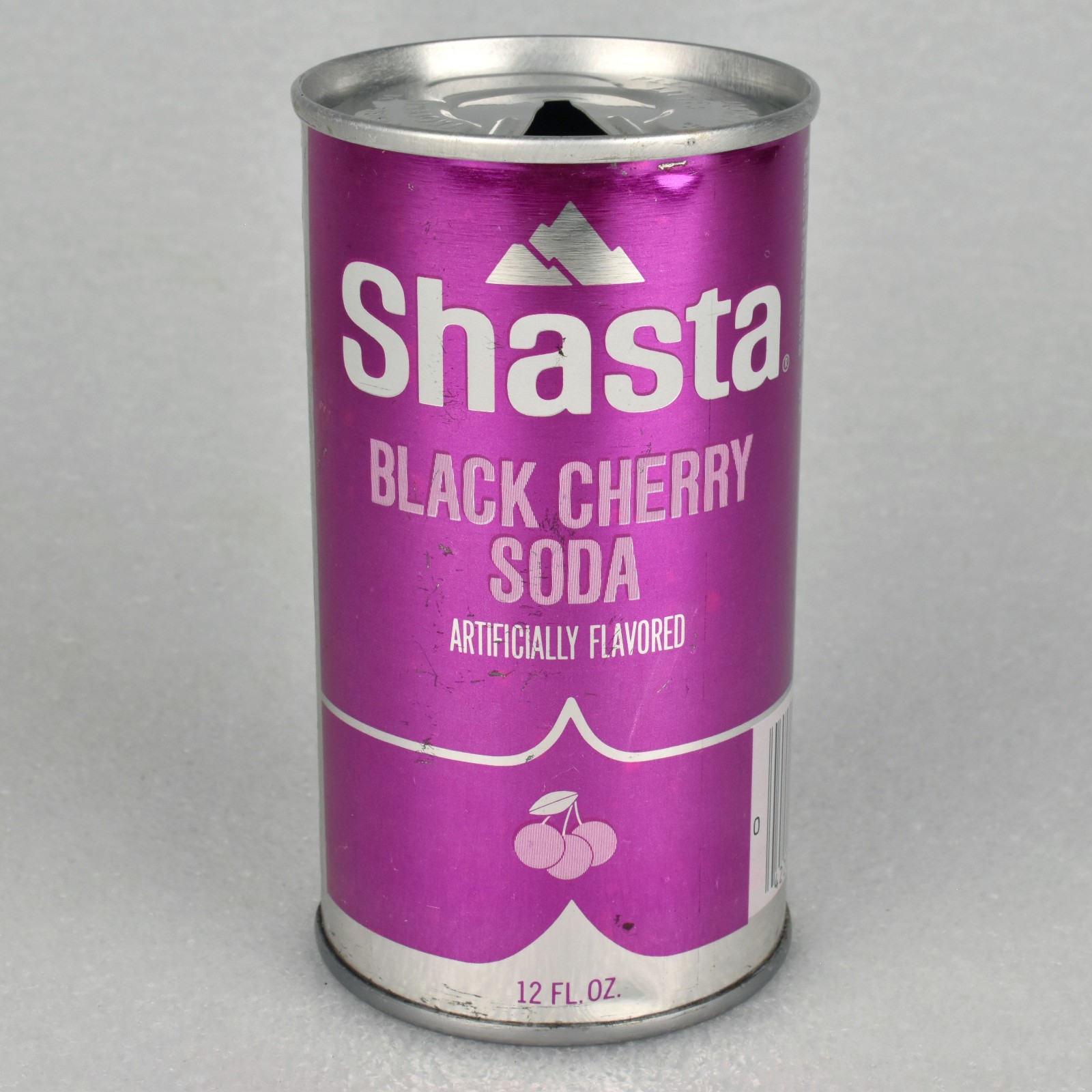 VTG 1970s Shasta Black Cherry Soda Pop Can 12oz Steel Hayward CA