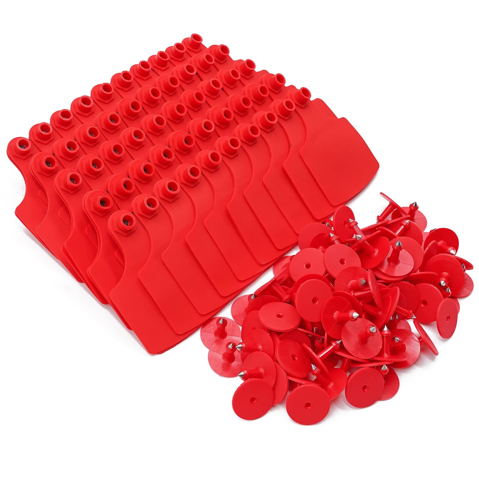 4.1” L×3”W Livestock Blank Ear Tags 100 Pieces Cattle Ear Tags Big TPU Precis...
