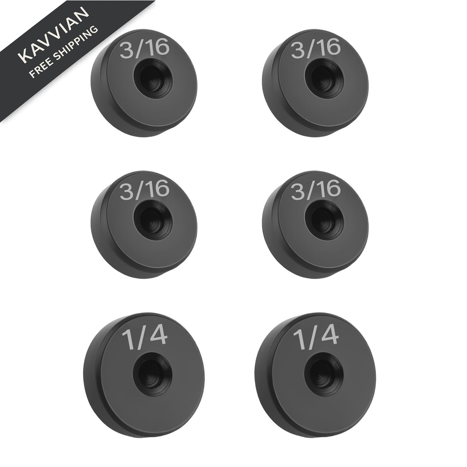 VKQTS 6PCS Double Flare Tool for Brake Lines 0.55*0.55*0.43 inch, Black