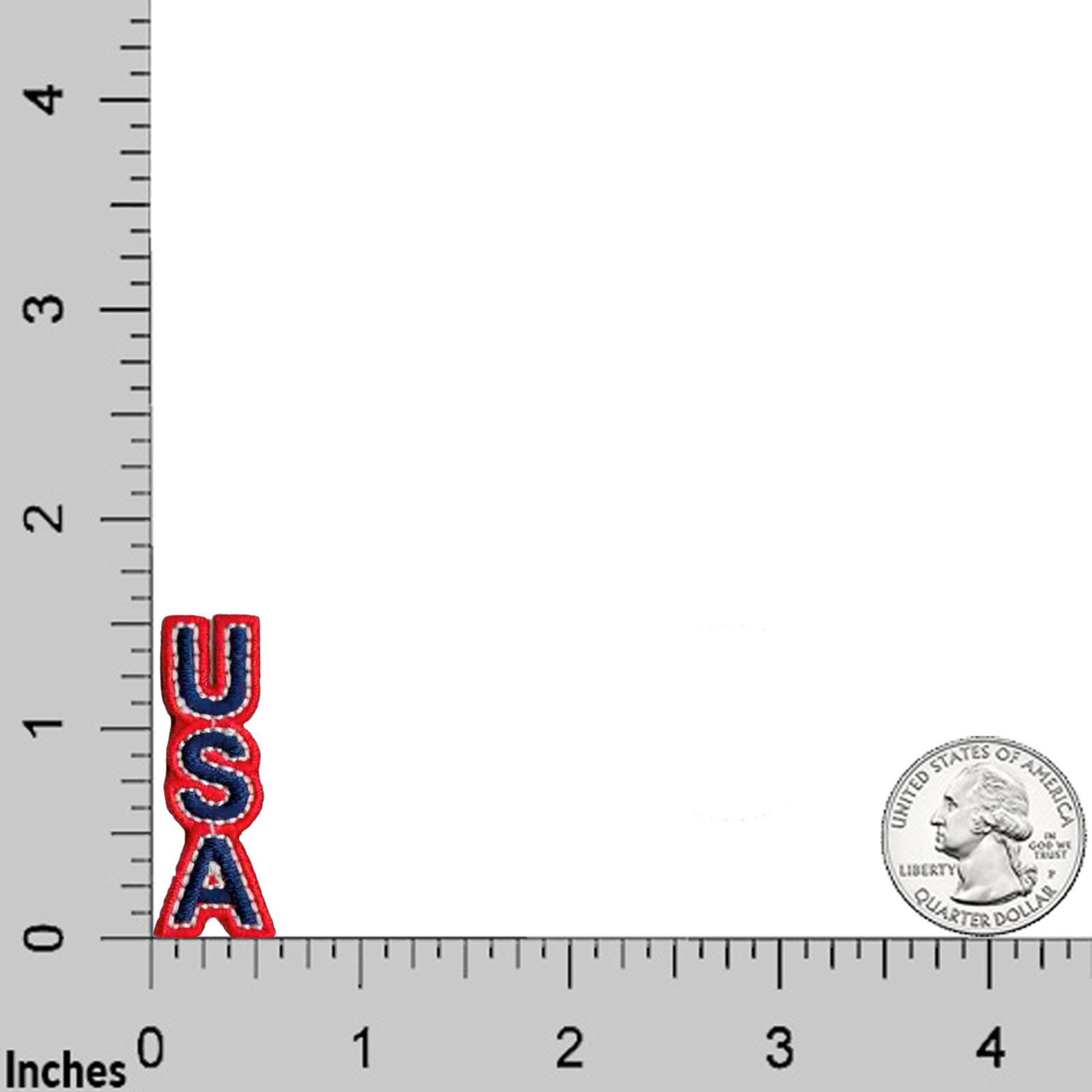 USA Vertical (5_Pack) Iron on Patch: Small