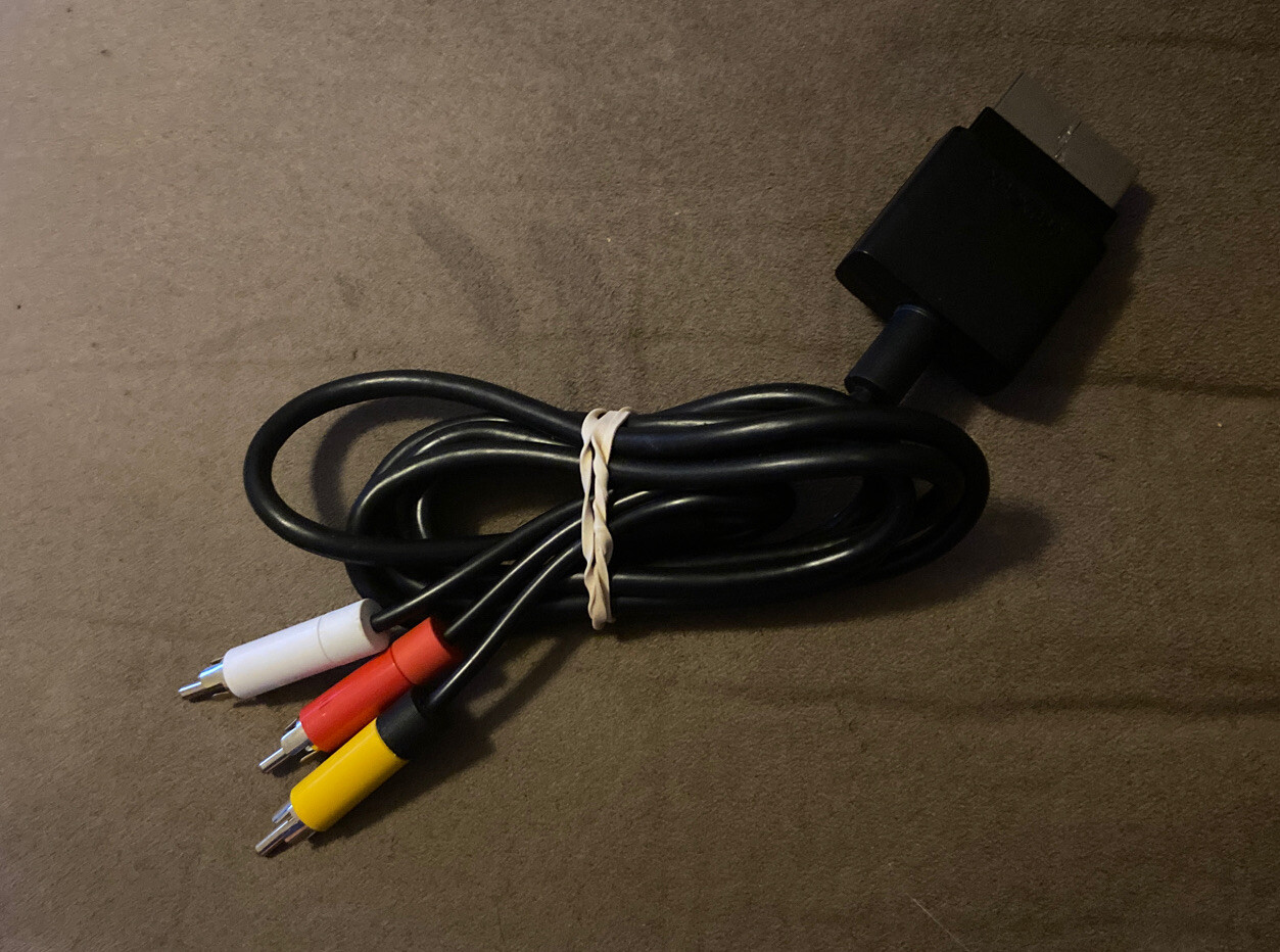 Official Microsoft Xbox 360 S Slim Audio Video AV Wire Cord! ~ Authentic! ~ LQQK