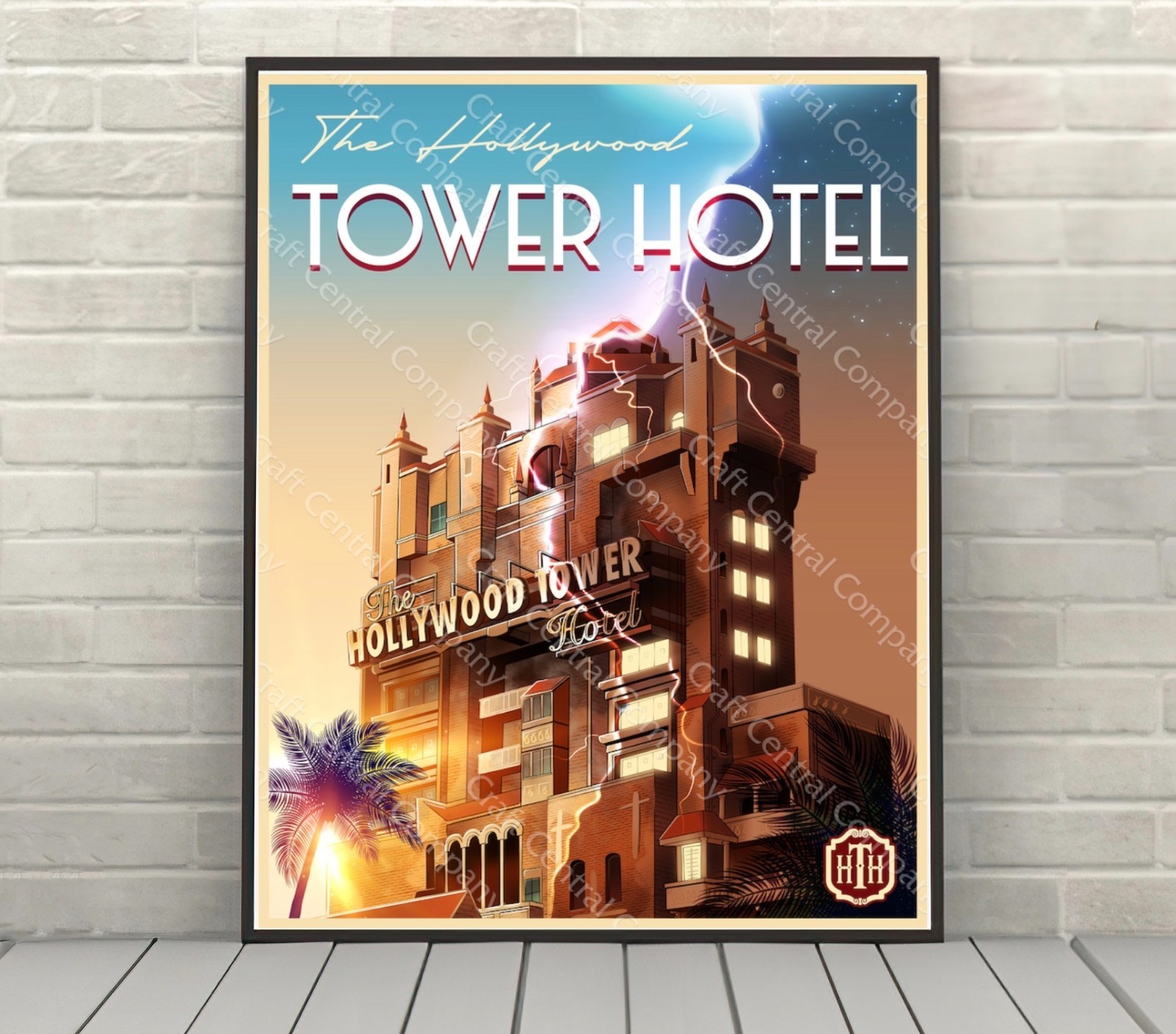 Tower of Terror Disney Attraction Poster The Hollywood Tower Hotel Poster