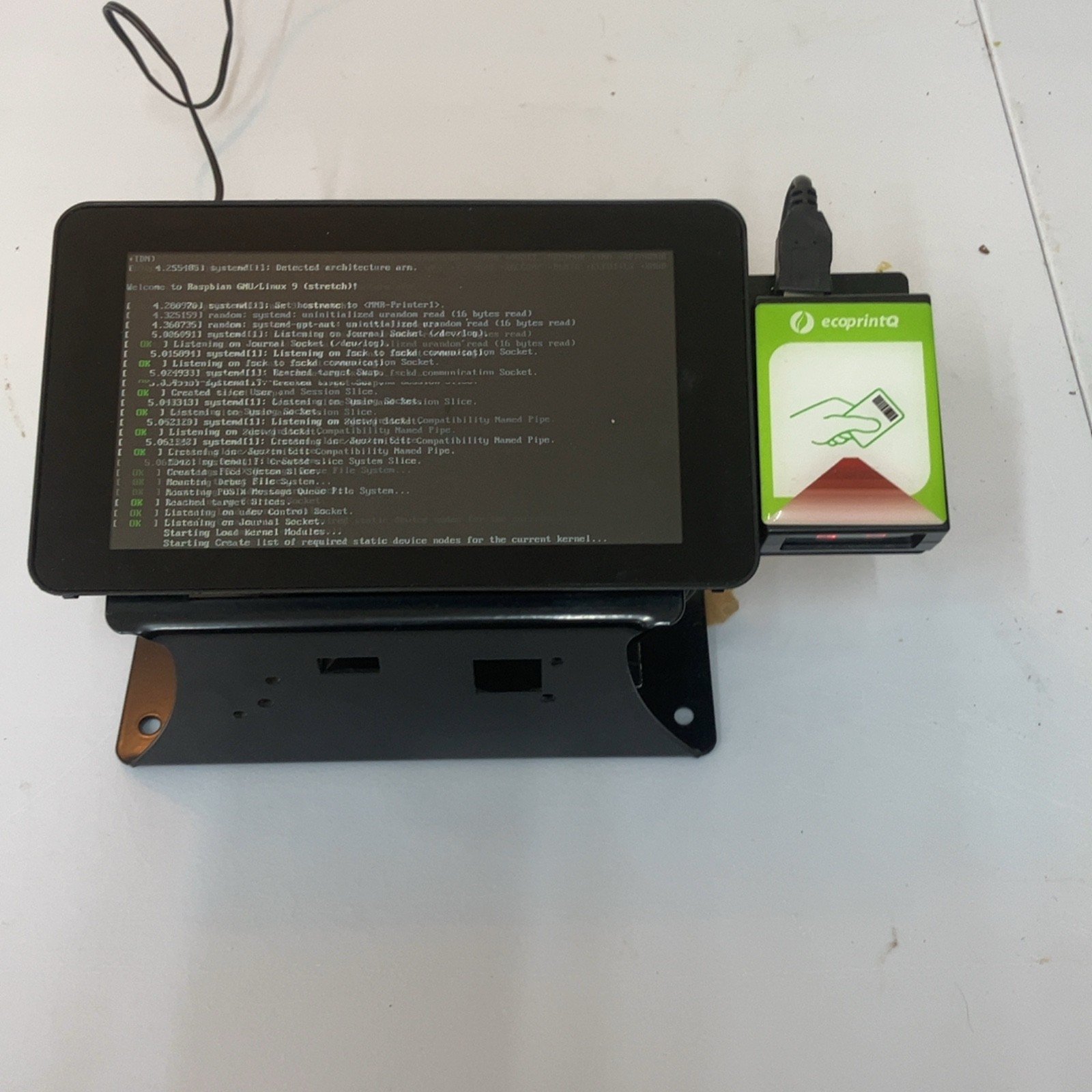 ecoprintQ Raspberry Pi 3 / 3+ Terminal 7" Touchscreen RFID Reader & CanaKit PSU