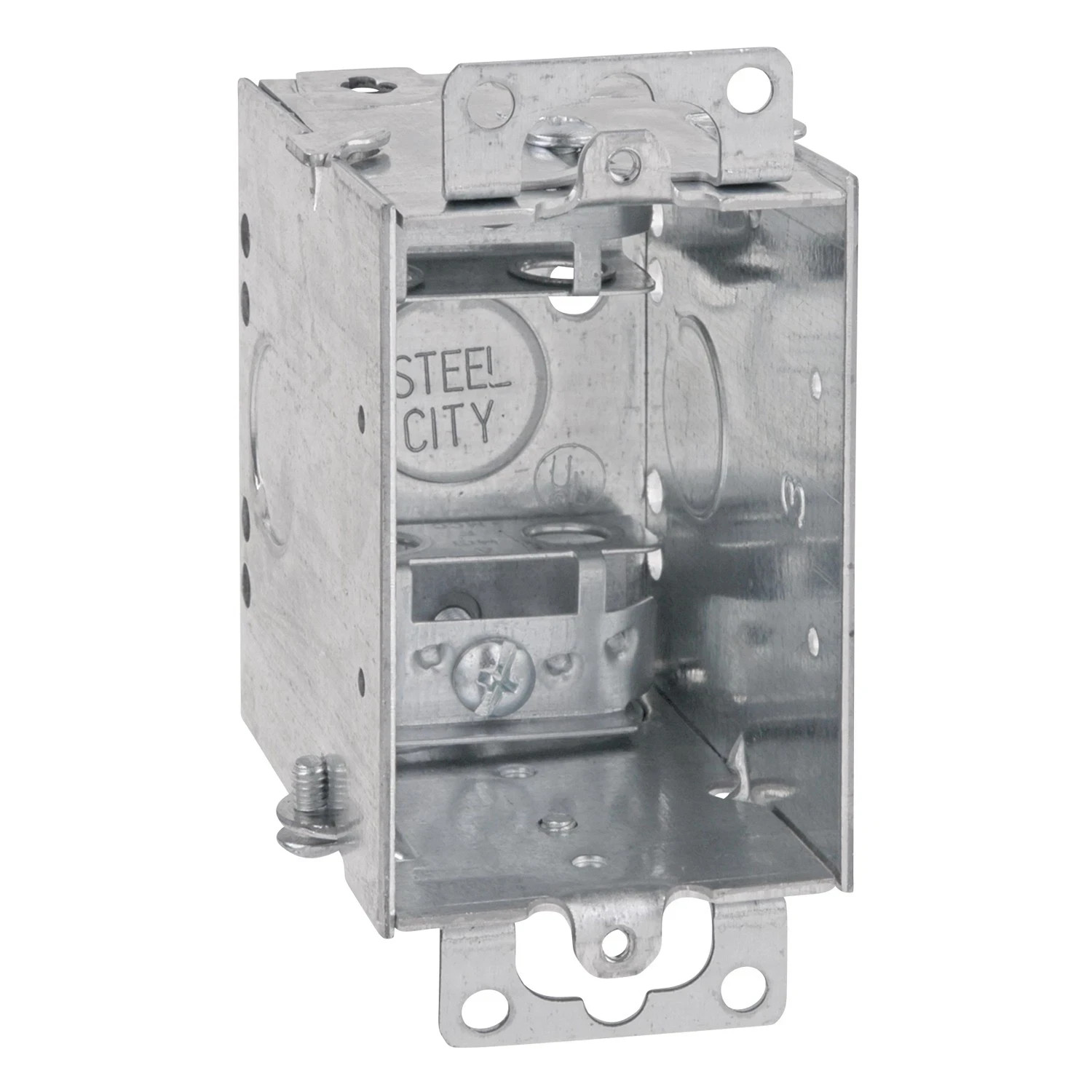 Steel City CWX-25 1/2" Steel Gangable Switch Box With Clamp & Ears QTY-2