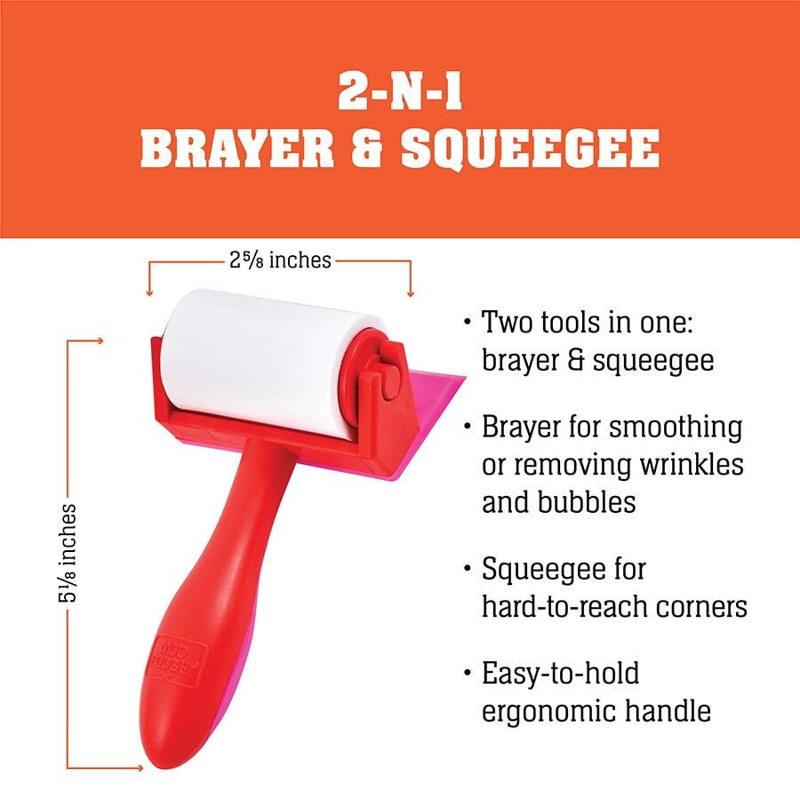 Mod Podge Brayer & Squeegee Tool | 2-in-1 Decoupage Smoother | Remove Bubbles