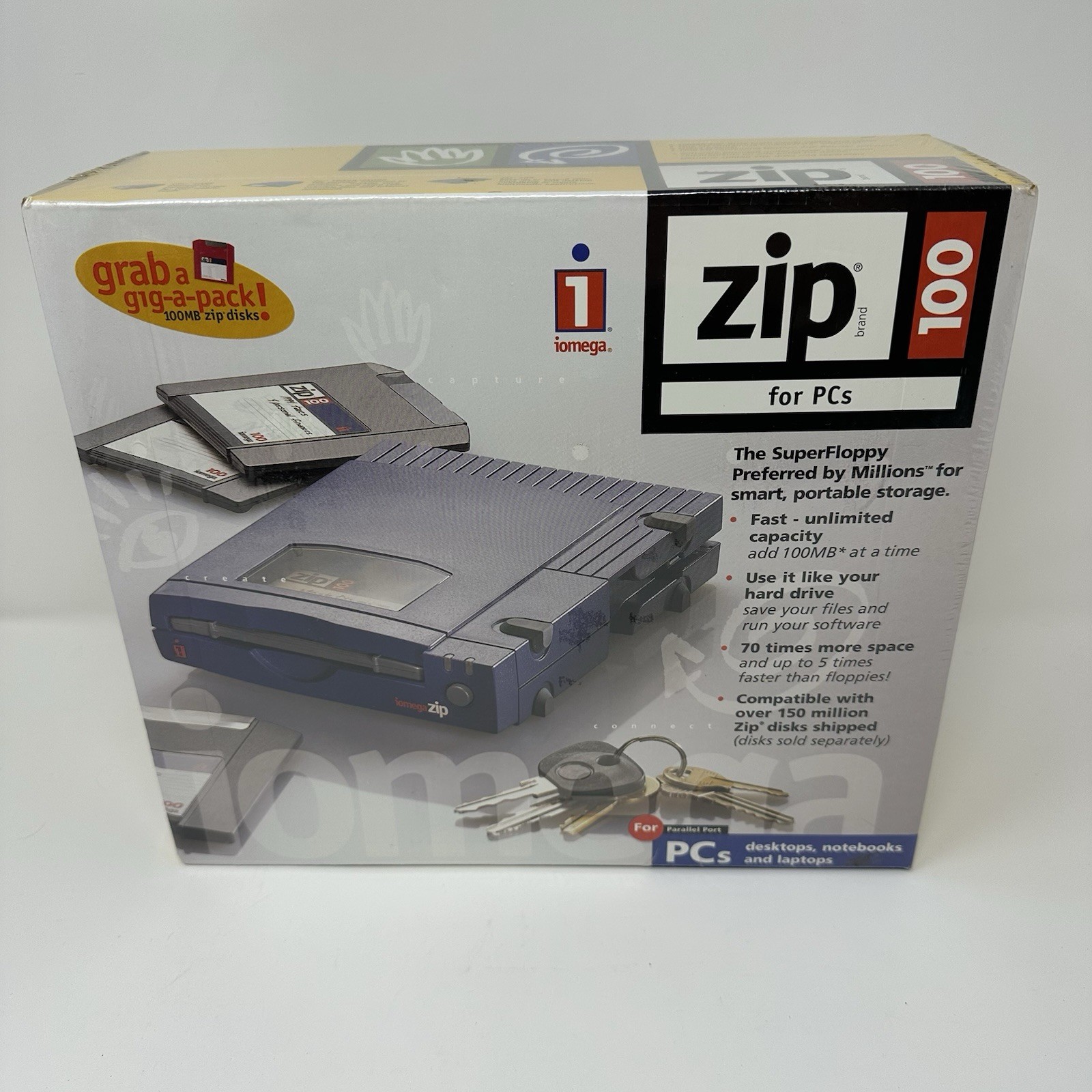 Iomega 10919 Zip 100 Drive (Parallel Port) New, Factory SealedPC Computer NOS