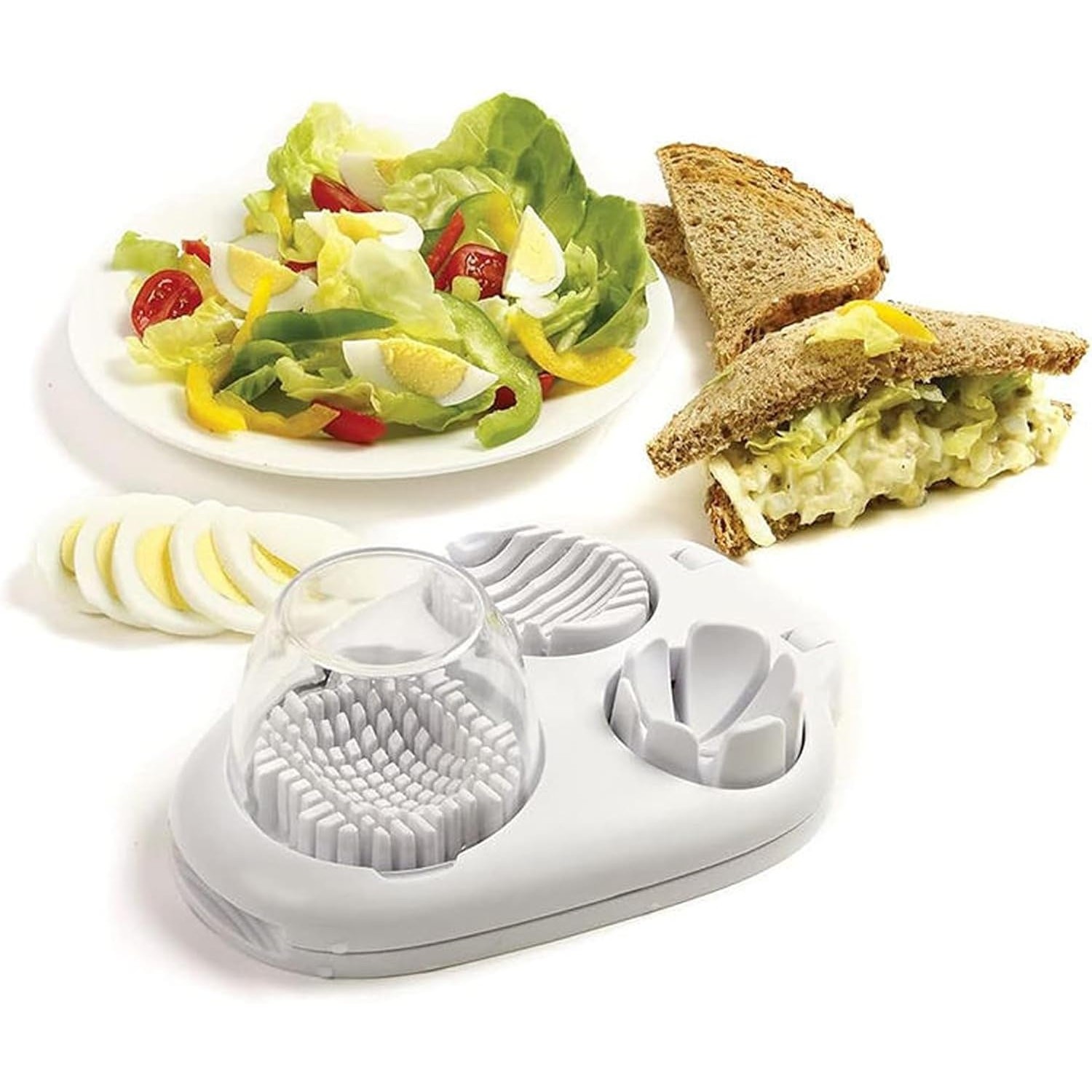BRAND NEW ~ 3 in 1 Stainless Steel Dicer Chopper Egg Slicer for Hard Boiled Eggs