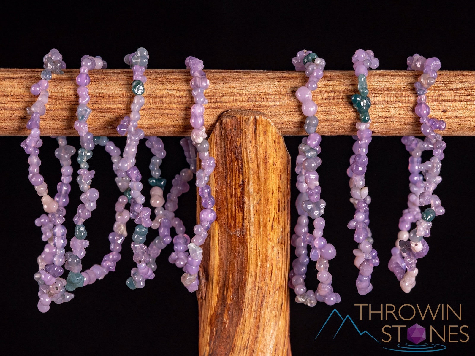 GRAPE AGATE Crystal Bracelet - Tumbled Beads - Beaded Handmade Jewelry, E1716