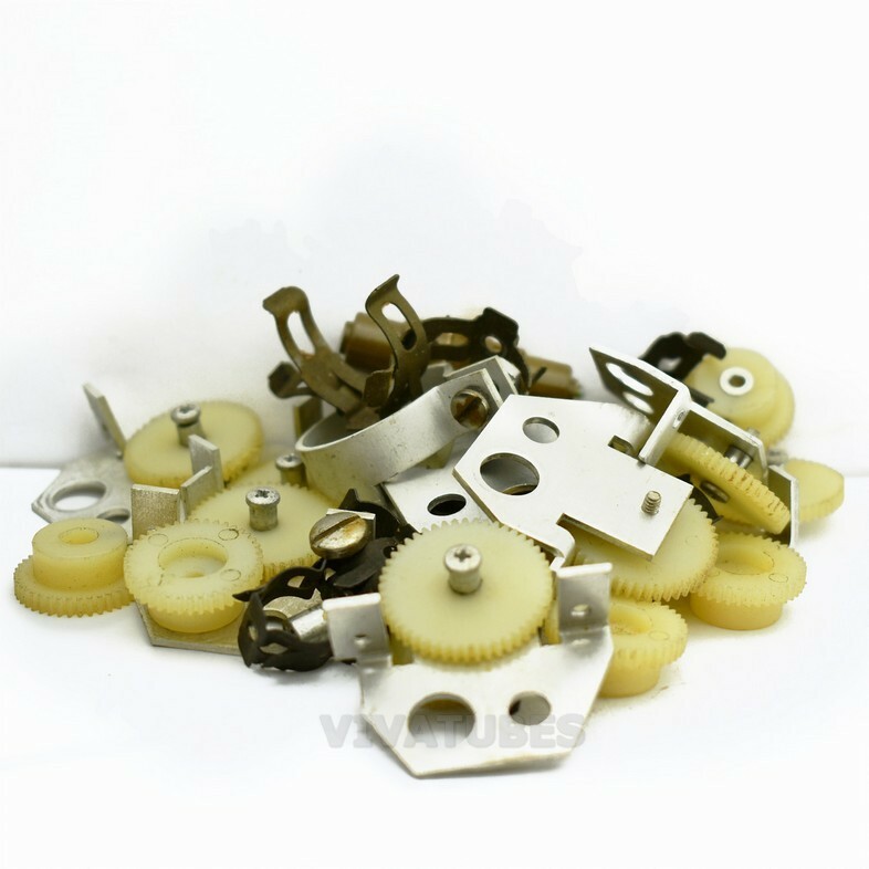 Mixed Lot of Nylon Gears and Mounts for Tube Tuners or Turntables