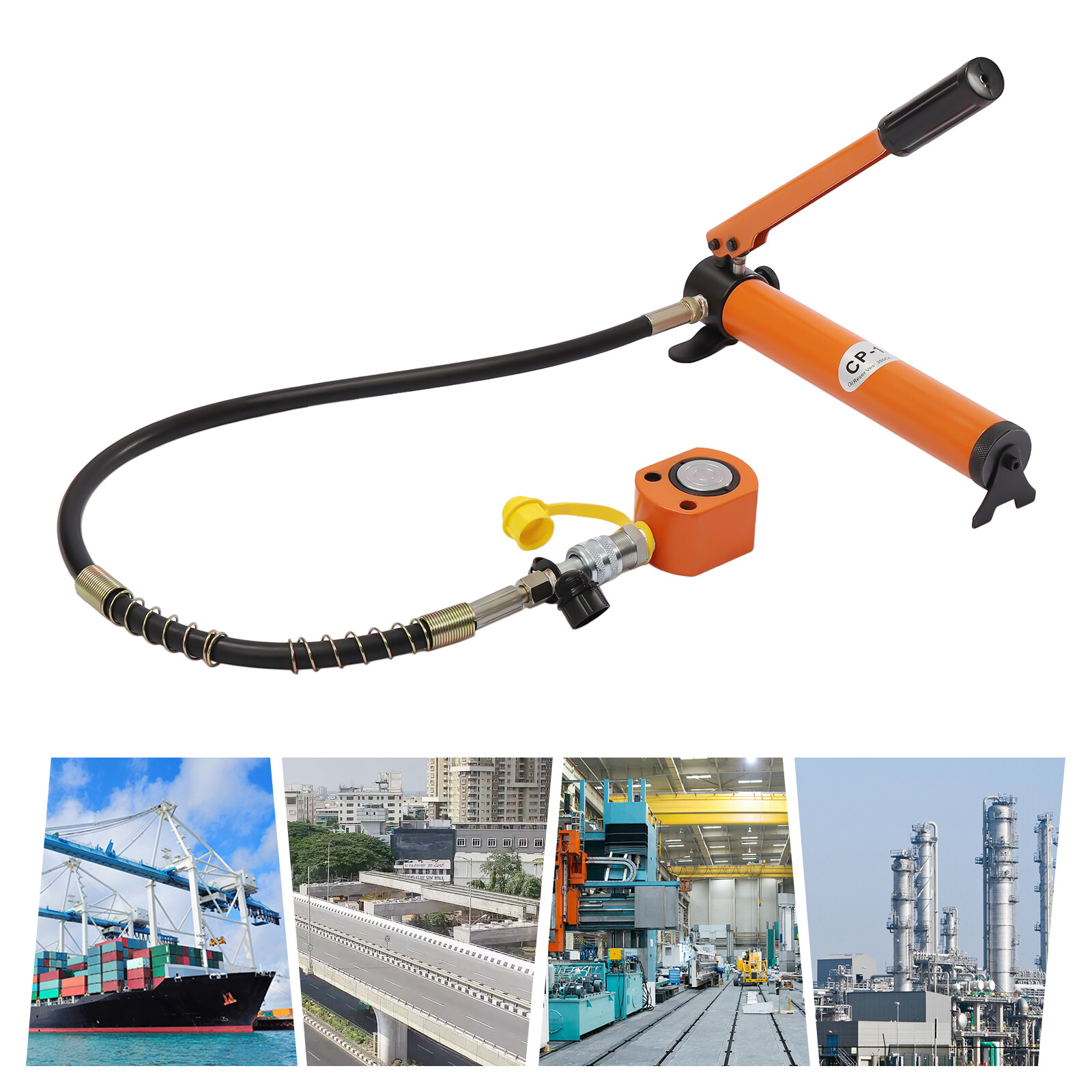 CP-180 10T Low Profile Hydraulic Jack Porta Power Kit Manual Hydraulic Hand Pump