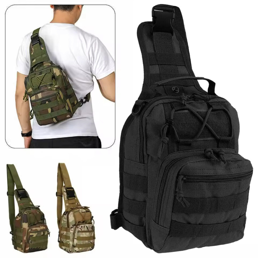 Tactical Sling Bag Military Molle Chest Pack Waterproof Crossbody for Outdoor