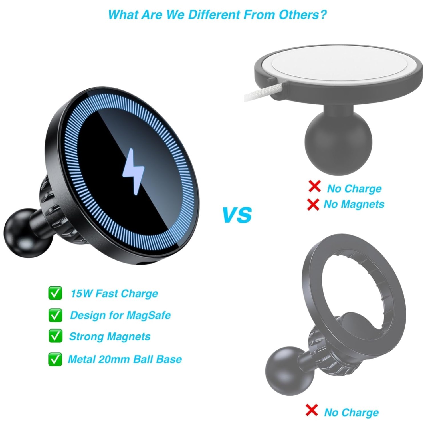 Magnetic Wireless Charger for Bulletpoint Mounts