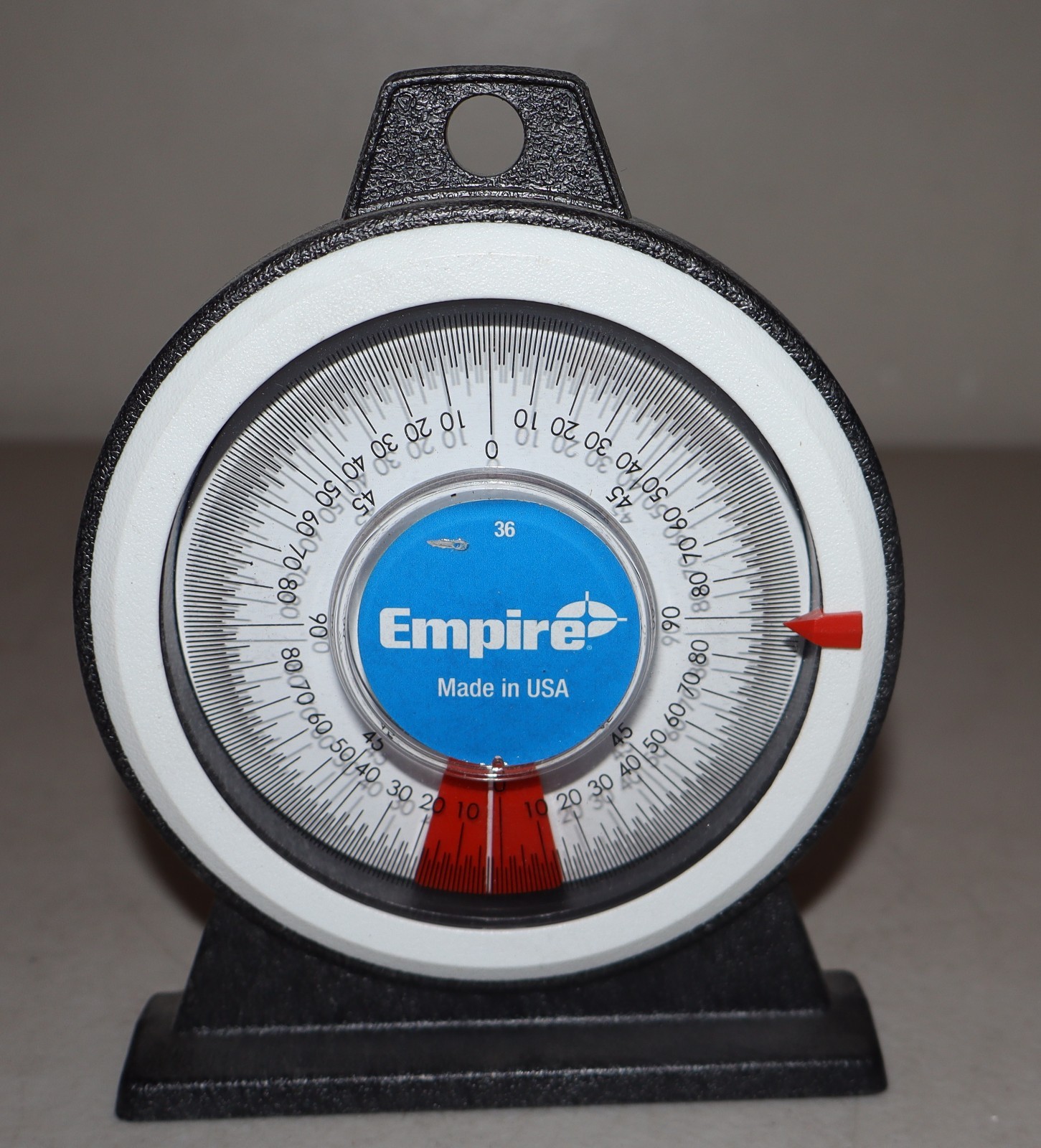 Empire 36 Magnetic Polycast Protractor – 360° Dial, Adjustable Pointer